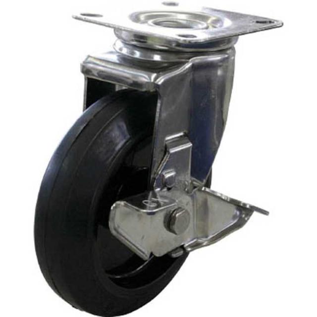 ユーエイキャスター　キャスターステンレス製自在車 150径ナイロンホイルゴム車輪　SUSNRJ2150の通販は 5,670円