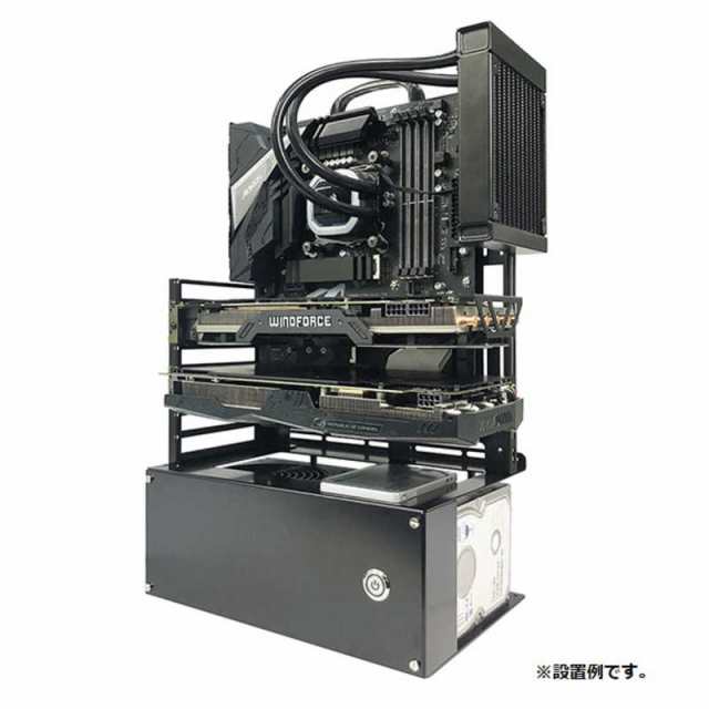 長尾製作所 PCケース オープンフレーム ver.ATX ブラック N 長尾製作所 PCケース オープンフレーム ver.ATX ブラック N