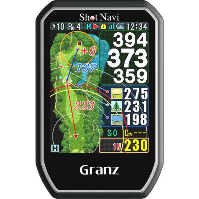ショットナビ　ハンディタイプ GPSゴルフナビ ショットナビ グランツ Shot Navi Granz(43.8×67.5×14mm/ブラック) GRANZ BK　Granz-BKの通販は