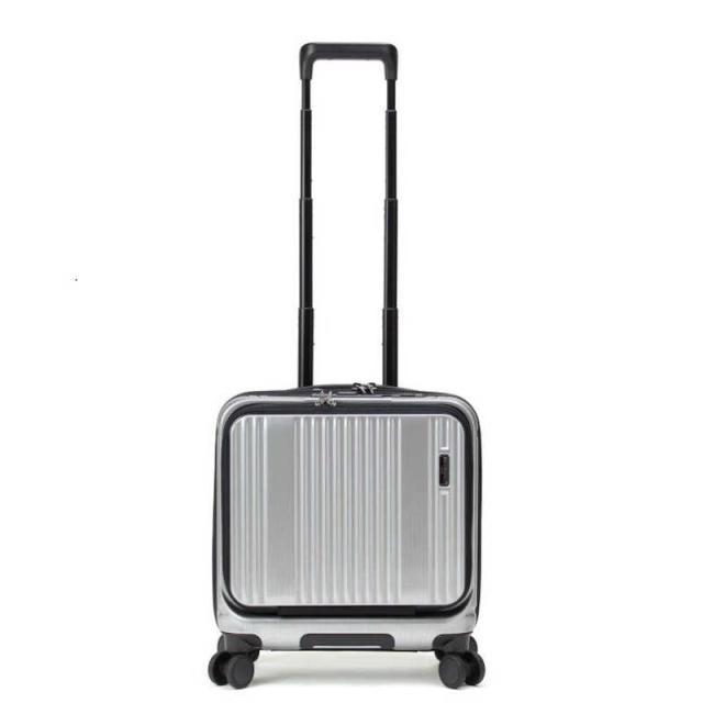 BERMAS　INTER CITY 【バーマス インターシティ】 機内持ち込み SSサイズ フロントオープン シルバー [TSAロック搭載 /33(L) /1泊〜2泊]　60523