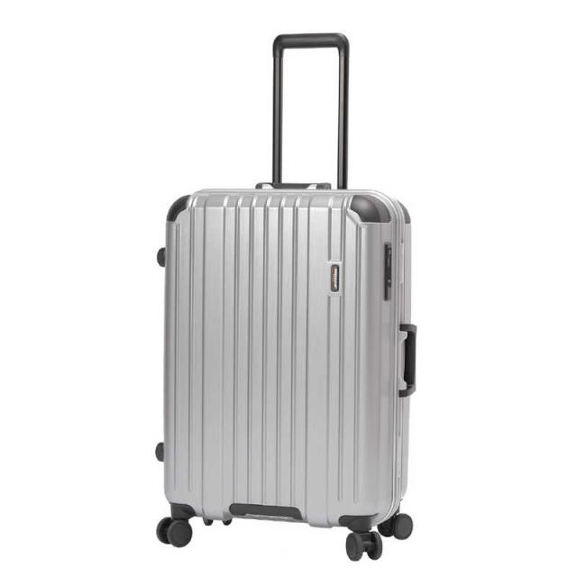 BERMAS　フレームタイプ ハードスーツケース 静音ストッパーキャスター 宿泊目安：5泊前後 (64L) ヘリテージ2 TSAロック搭載 シルバー　6053322