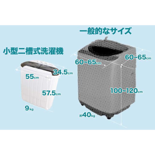 サンコー　小型二槽式 洗濯機 「別洗いしま専科3」　STTWAMN3_4