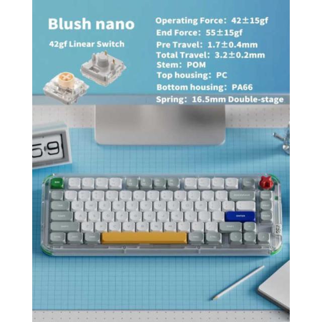 NuPhy Kick75 ロープロBlush（静音）＆プロファイル変換キット NuPhy Kick75 レビュー｜ハイ・ロー自由に遊べる！欲張り仕様の