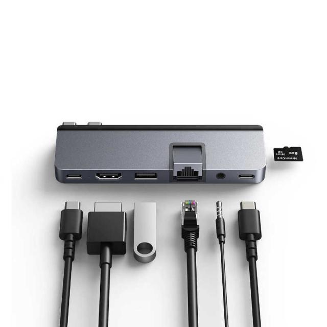 ROA　HyperDrive 7 in 2 USB-C Hub for MacBook Pro 2016-2021 スペースグレイ　HP-HD575-G_6