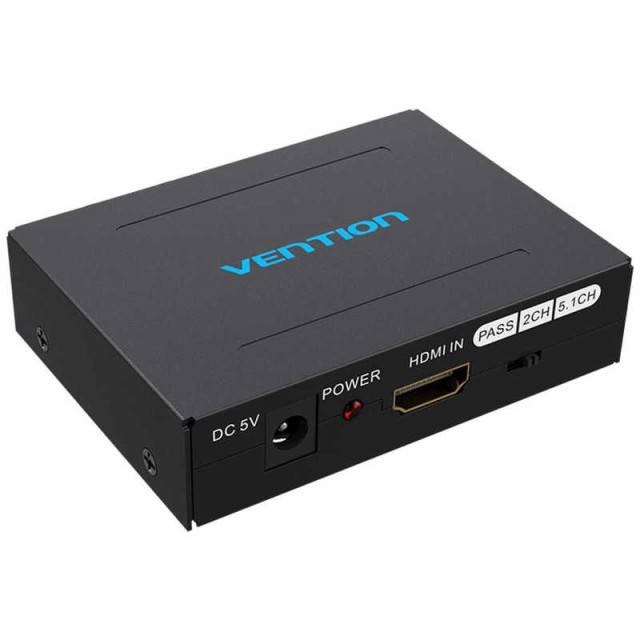 VENTION　HDMI Audio 分配器 ブラック アルミニウム合金 ［1入力 /1出力 /4K対応 /自動］　AF-2595