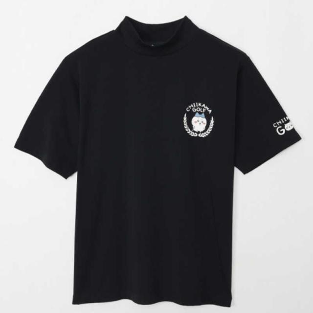 ちいかわGOLF　男女兼用 ちいかわゴルフ モックネックTシャツ ハチワレエンブレム [ユニセックス /Lサイズ] ブラック 【返品交換不可】　2409-CKG039BK04の通販は 5,614円