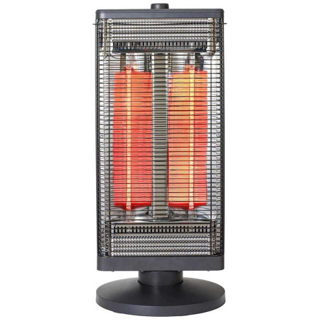 シィーネット　フラッシュカーボンヒーター 900W グラファイト式 首振り機能 グレー　CDGM600GY