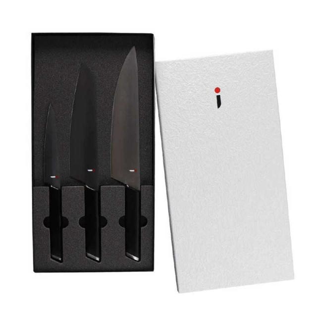 ファインクラフト　包丁 3本セット NiNJA cool kitchen ware 三徳包丁 牛刀 ペティナイフ　NJ004