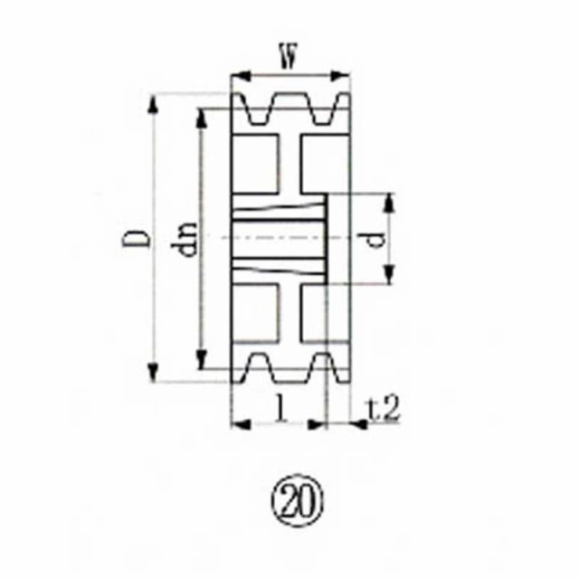 エバオン　ブッシングプーリー SPB 212mm 溝数3　SPB2123の通販は