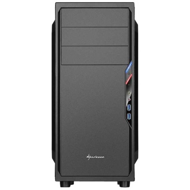 SHARKOON　ATX/Micro ATX対応ミドルタワーPCケース (電源なし・ブラック) 　SHA-VS4-VBKの通販は