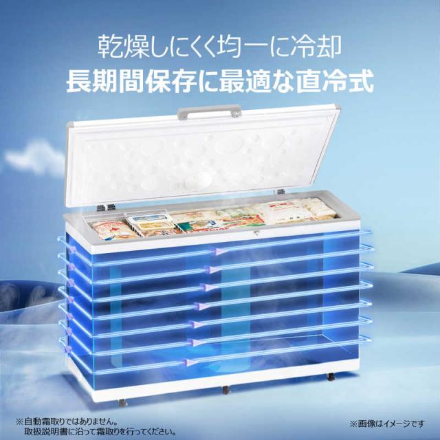 ハイアール 冷凍庫 1ドア 429L 上開き キャスター付き 直冷式 幅141cm