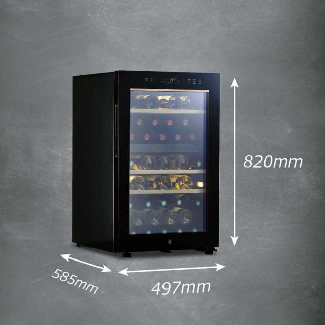 ハイアール ワインセラー 108L 木製ラック ブラック 41本 右開き JQ