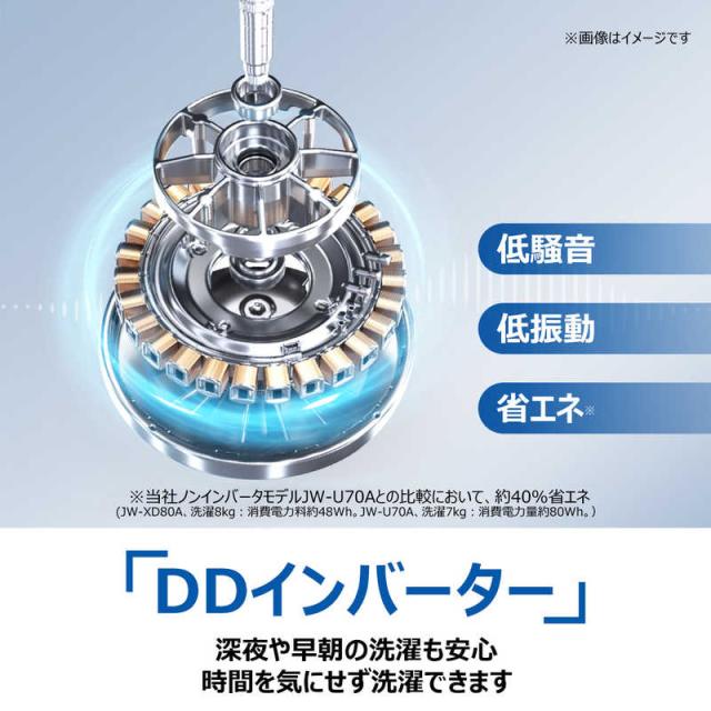 ハイアール　全自動洗濯機 洗濯8.0kg XDシリーズ 自動投入 ホワイト　JW-XD80A-W（標準設置無料）_9