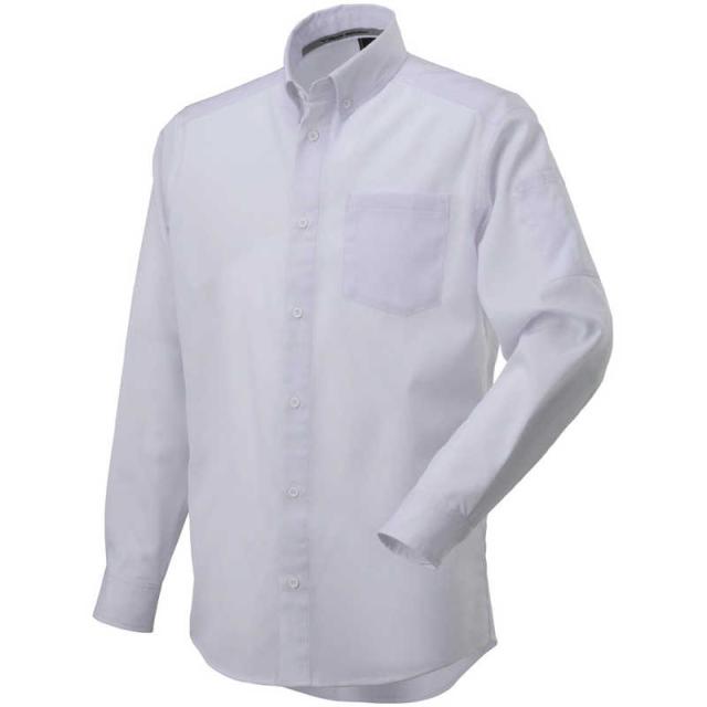 ミズノ　布帛ワークシャツ(長袖/制電素材)［ユニセックス］ M 01：ホワイト　F2JC158101