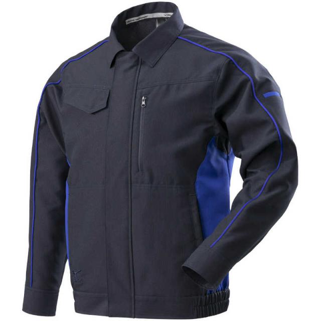 ミズノ　ワークジャケット(春夏向け) ［ユニセックス］ M 81：ネイビー×ブルー　F2JE218381