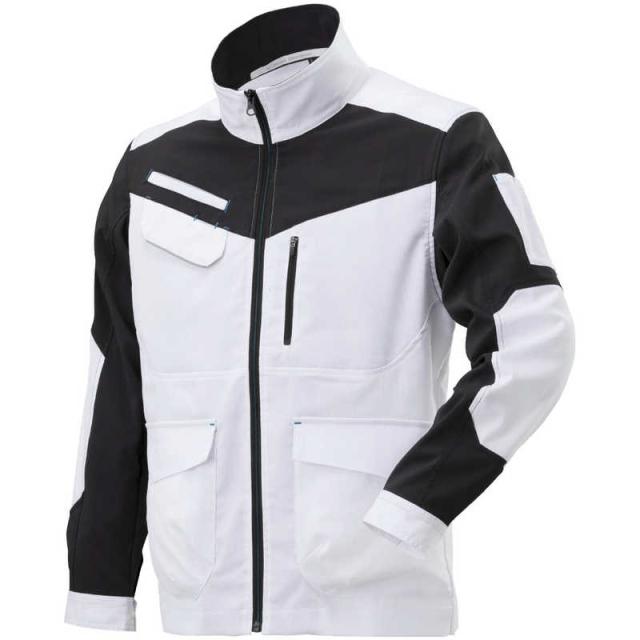 ミズノ　ワークジャケット(春夏素材)[ユニセックス] 4XL-8 01：ホワイト×チャコール　F2JE219401