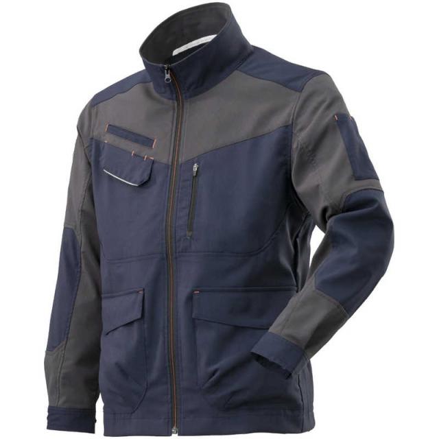 ミズノ　ワークジャケット(春夏素材)[ユニセックス] L 14：ネイビー×チャコール　F2JE219414