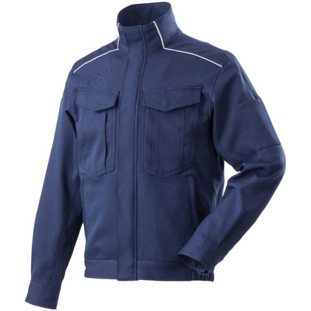 ミズノ　ワークジャケット(通年向け)樹脂ファスナー ［ユニセックス］ 3XL-8 14：ブラック　F2JE258214