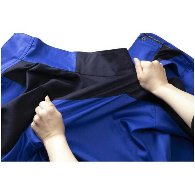 ミズノ　ワークジャケット(綿100％・通年向け) ［ユニセックス］ XL 87：ネイビー×ブルー　F2JEA18187