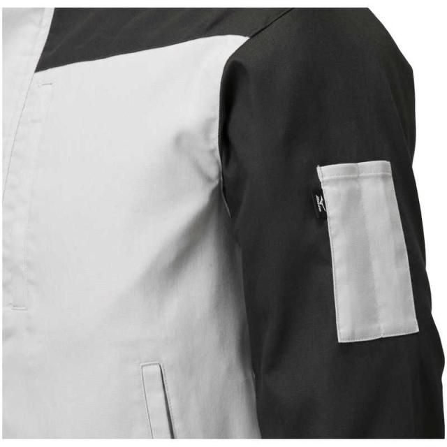 ミズノ　ワークジャケット(綿100％・通年向け) ［ユニセックス］ 6XL-8 73：チャコールグレー×ベイパーシルバー　F2JEA18173