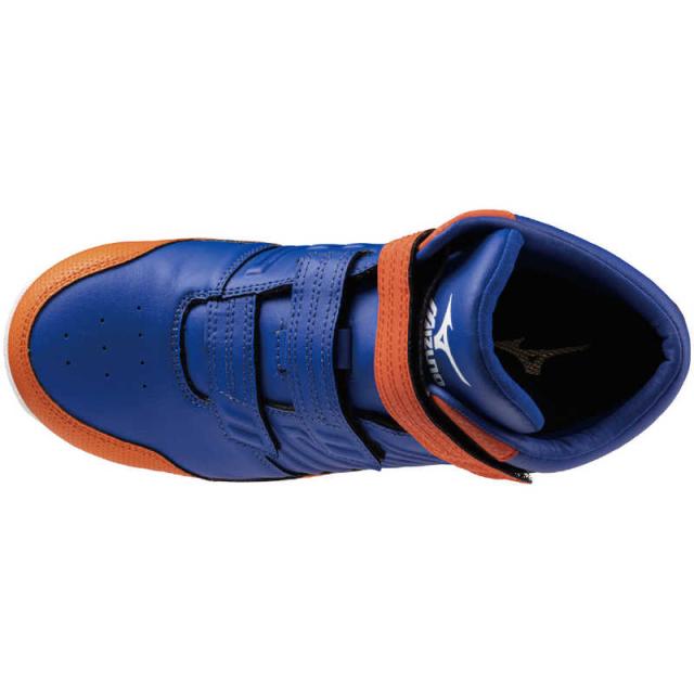 ミズノ　29.0cm 男女兼用 安全靴 オールマイティ SSII21H 靴幅：3E相当(ブルー×ホワイト×オレンジ) (JSAA・普通作業用(A種)認定品 耐滑 プロテクティブスニーカー) 27：ブルー×ホワイト×オレンジ 【返品交換不可】　F1GA220527