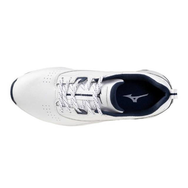 ミズノ　ゴルフシューズ ハザードエナジー HAZARD ENERZY ［メンズ / 25.5cm / 幅：4E］ オフホワイト×ネイビー×レッド　51GQ250201_25SS