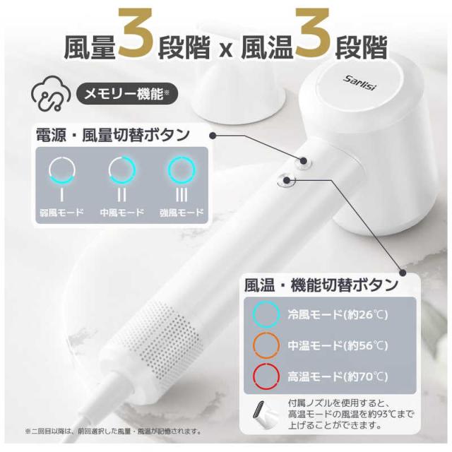 【新品未使用未開封】sarlisi  速乾ドライヤー　  ブラック Amazon.co.jp: Sarlisi ドライヤー 大風量 速乾 3億サロン級