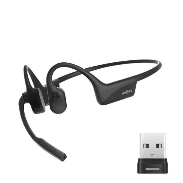 SHOKZ　ブルートゥースイヤホン 耳かけ型 OpenComm2 UC USB-A ( 2025 ) [ 骨伝導 / Bluetooth 対応 ] 　SKZ-EP-000040