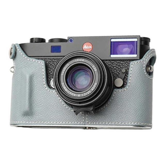 MR.STONE　(受注生産) LEICA M11 専用本革ボディケース グリップ付 クラシック ライトブルー 　PTAS009