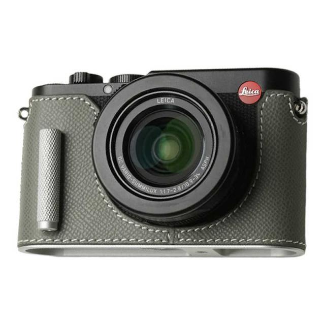 MR.STONE　LEICA D-LUX8用 本革ケース クラシック メタルグリップ付 ナイトサファリ/ホワイトステッチ　PTBE014