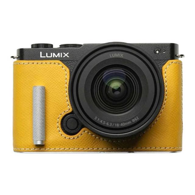 MR.STONE　Panasonic LUMIX S9用 本革ケース クラシック メタルグリップ付 ビビッドイエロー　PTBH006