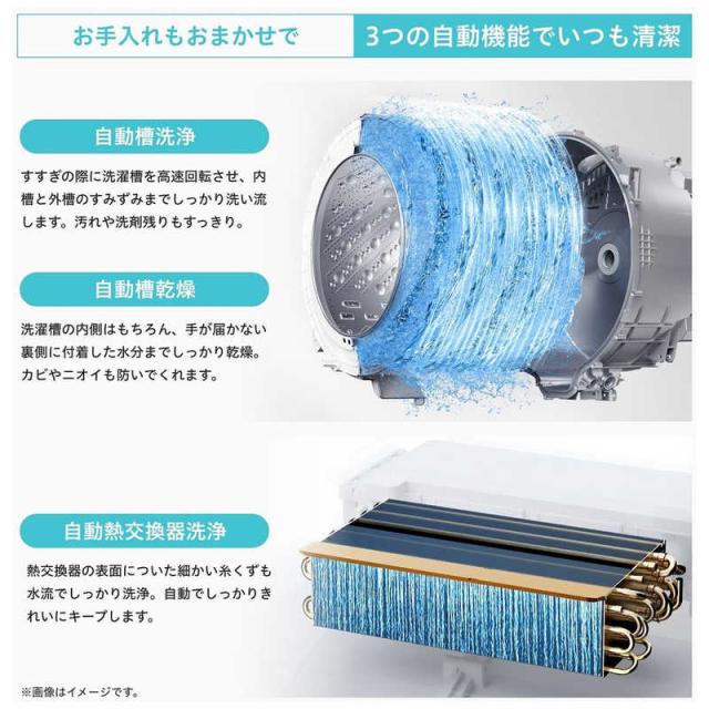 ハイセンス　ドラム式洗濯乾燥機 (左開き) 洗濯12.0kg 乾燥6.0kg ヒートポンプ乾燥 ホワイト　HWF-D120XL-W（標準設置無料）_12