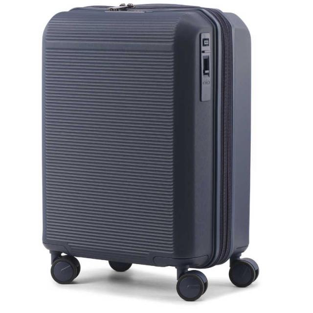 GRAND+　ストッパー付スーツケース 静音キャスター 機内持ち込みキャリー Sサイズ 軽量×大容量 K2 Brake ( K2ブレーキ ) ［TSAロック搭載］ ネイビー　K2B-02