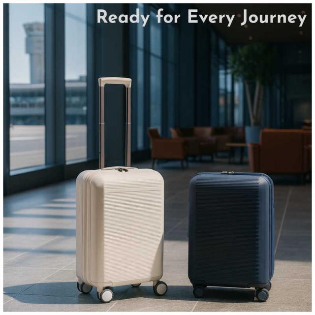 GRAND+　ストッパー付スーツケース 静音キャスター 機内持ち込みキャリー Sサイズ 軽量×大容量 K2 Brake ( K2ブレーキ ) ［TSAロック搭載］ アイボリー　K2B-03 GRAND+ ストッパー付スーツケース 静音キャスター 機内持ち込み