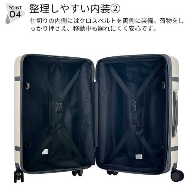 SAMSUFFIT ストッパー付スーツケース 拡張機能付き 無料預け入れ M