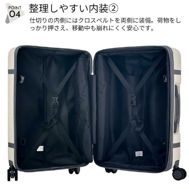 SAMSUFFIT　サムサフィ スーツケース 拡張機能付き 静音キャスター Lサイズ 宿泊目安：1週間以上 [TSAロック搭載 / 96L] ネイビー　SS-0902-68_9
