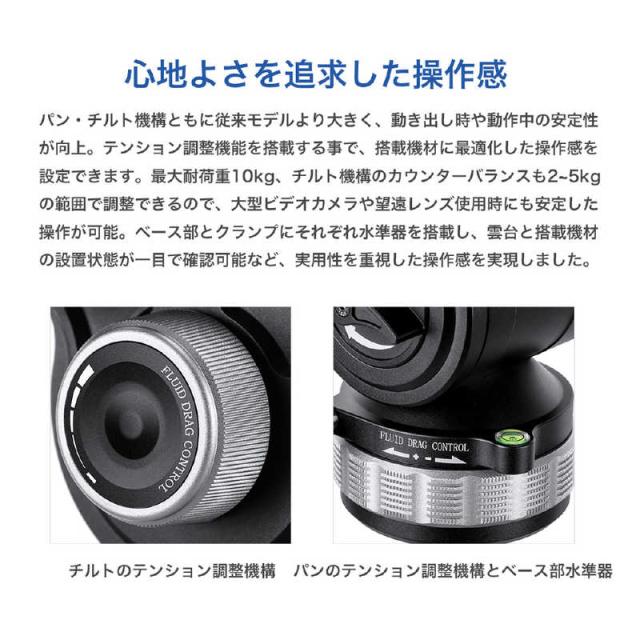 LEOFOTO ビデオ雲台(プレート付属) BV-15 