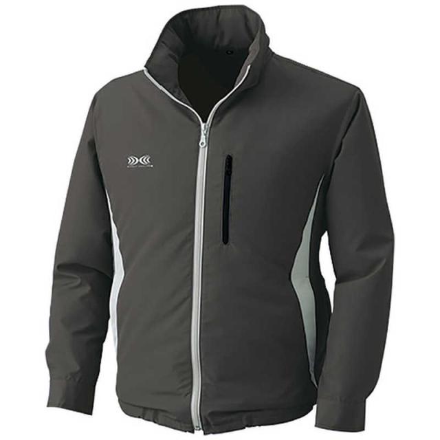 空調服　フード付きポリエステル製 ウェアのみ チャコール L　KU90520C69S3