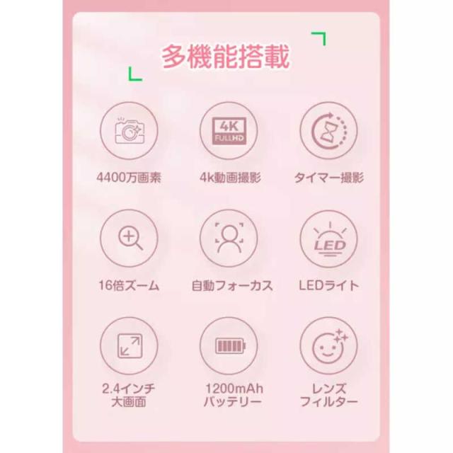 L&Lライブリーライフ デジタルカメラ 4400万画素 4K録画 32GB
