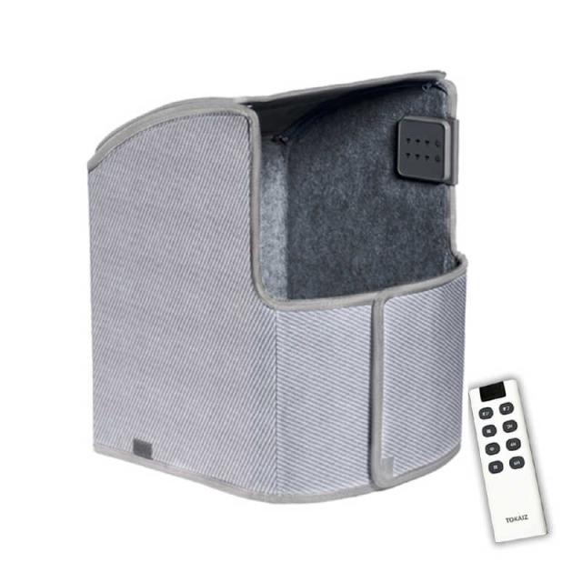 TOKAIZ　パネルヒーター 足元用 日本初 真・7面発熱 リモコン付き 遠赤外線 省エネ デスクヒーター 折りたたみ式 タイマー付 薄型 電気ヒーター 暖房グッズ スモーキーグレー　TPH-Elite7