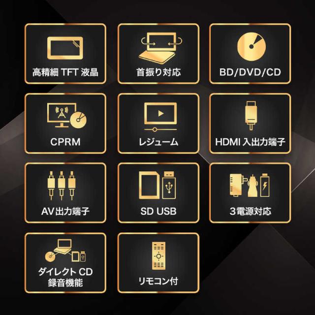 高橋国際商事　BLUEWIDE 15.6インチポータブルブルーレイプレーヤー　BW-16BD