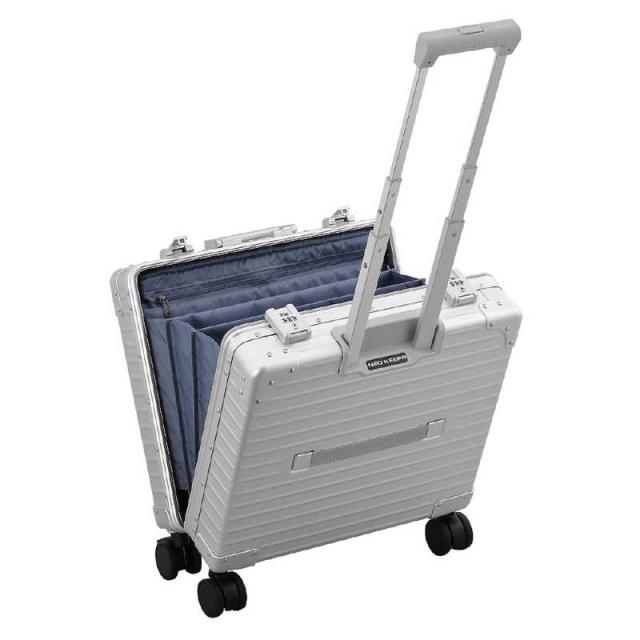 ネオキーパー　アルミスーツケース アコーディオンパーテーション SSサイズ 機内持ち込み (25L) NEOKEEPR ［TSAロック搭載］ シルバー　A25VF-2 SV_4