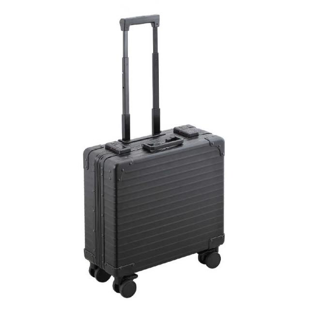 ネオキーパー　アルミスーツケース アコーディオンパーテーション SSサイズ 機内持ち込み (25L) NEOKEEPR ［TSAロック搭載］ ブラック　A25VF-2 BK_2