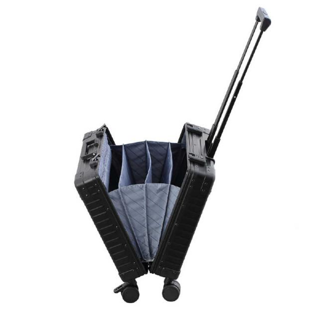 ネオキーパー　アルミスーツケース アコーディオンパーテーション SSサイズ 機内持ち込み (25L) NEOKEEPR ［TSAロック搭載］ ブラック　A25VF-2 BK_5