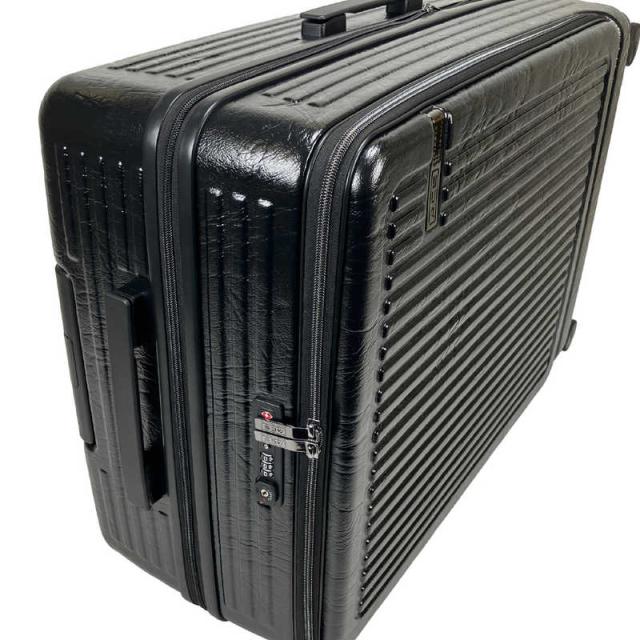 ACE　DESIGNED BY ACE IN JAPAN スーツケース フロントオープンラゲージ 拡張機能付き 宿泊目安：1週間以上 [TSAロック搭載 / 87L] レザーシボブラック　ACE-548311_1