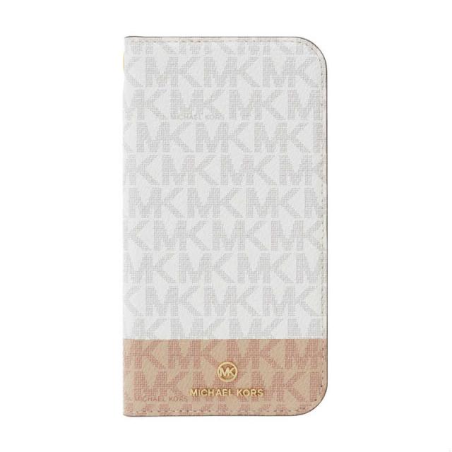 マイケルコース　Case 2-Tone Signature with Tassel Charm for iPhone 2021(6.1inch 3レンズ) [ Bright White/Ballet ]　MK2SWBIFLIP2162 12,980円