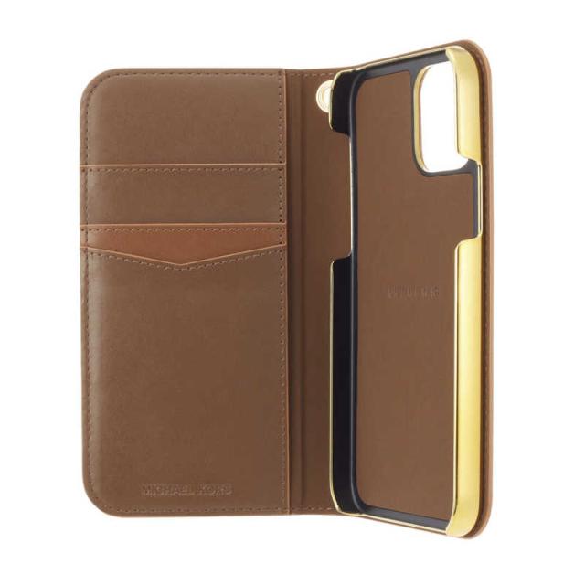 マイケルコース　Case Edge Corting with Tassel Charm for iPhone 2021(6.1inch 2レンズ) [ Brown/Camel ]　MKECBCMFLIP2161
