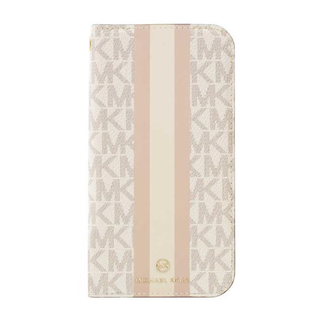 マイケルコース　Folio Case Stripe with Tassel Charm for iPhone 13 Vanilla　MKSTVNLFLIP2161の通販は