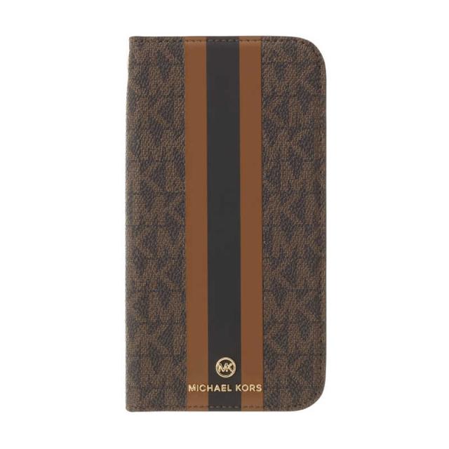マイケルコース　Folio Case Stripe with Tassel Charm for iPhone 13 mini Brown　MKSTBRWFLIP2154の通販は 9,865円