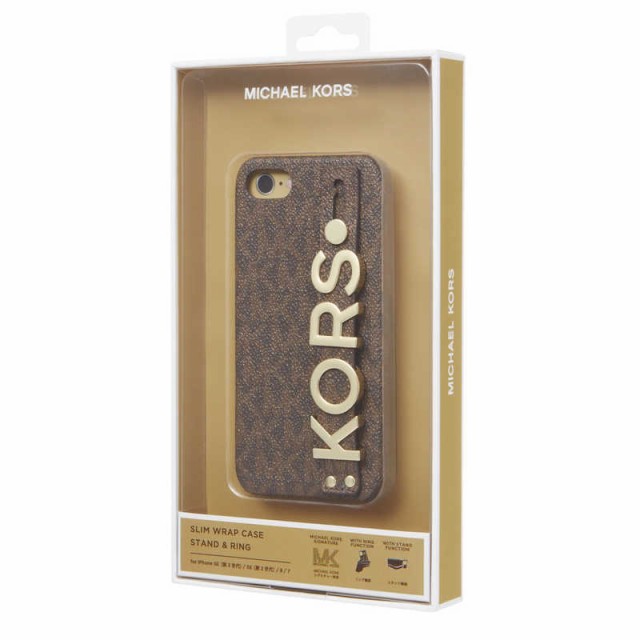 マイケルコース　MICHAEL KORS - Slim Wrap Case Stand & Ring for iPhone SE （第3世代）/iPhone SE （第2世代）　MKSRBRWWPIP2247